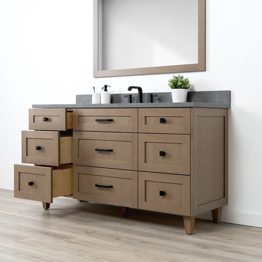 
                  
                    Bridgeport 60" Almond Coast Bathroom Vanity - All Drawers
                  
                