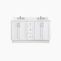 
                  
                    Bridgeport 60" Satin White Bathroom Vanity, Double Sink
                  
                