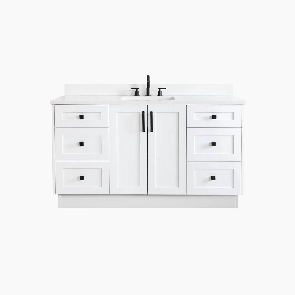 
                  
                    Bridgeport 60" Satin White Bathroom Vanity
                  
                
