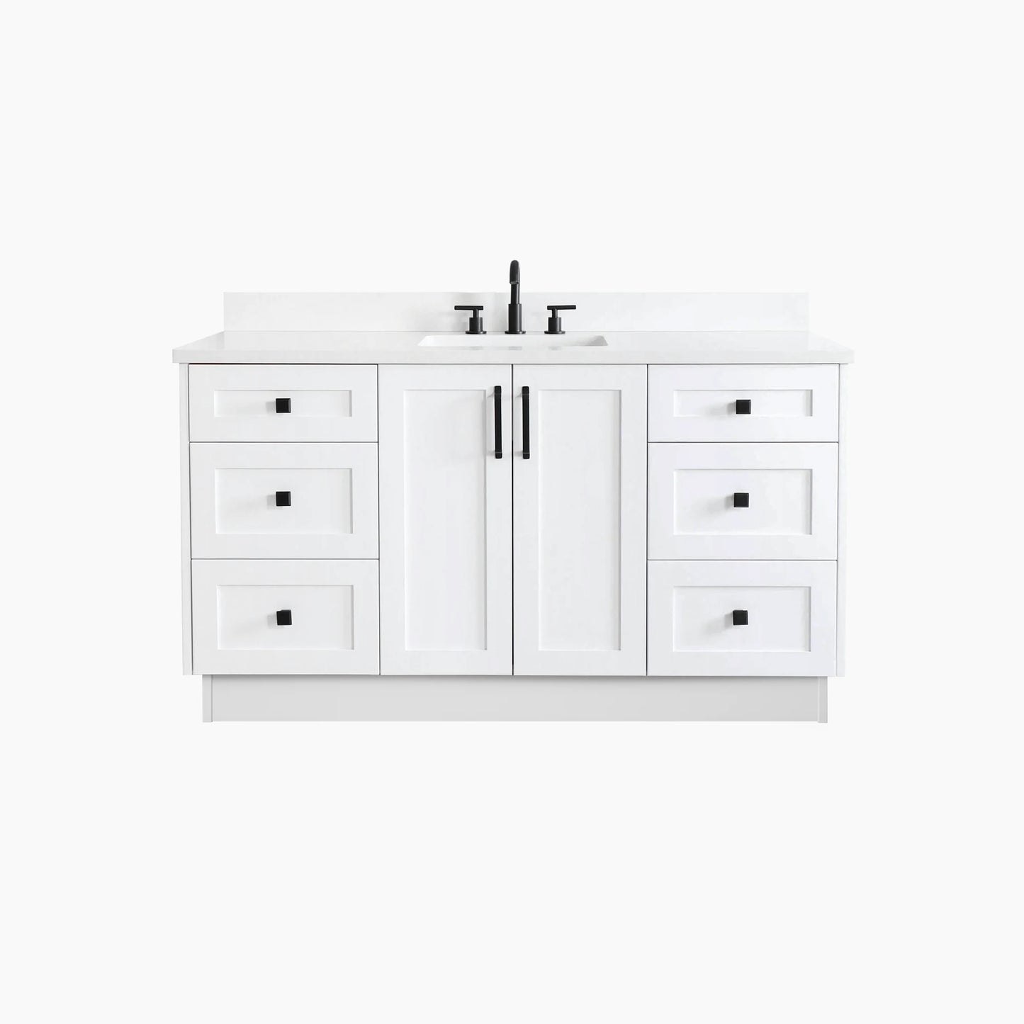 
                  
                    Bridgeport 60" Satin White Bathroom Vanity
                  
                