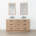 
                  
                    Bridgeport SLIM 60" White Oak Bathroom Vanity, Double Sink - All Drawers Teodor Bathroom Vanity Canada
                  
                