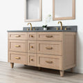 
                  
                    Bridgeport SLIM 60" White Oak Bathroom Vanity, Double Sink - All Drawers Teodor Bathroom Vanity Canada
                  
                