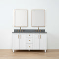 
                  
                    Bridgeport 60" Satin White Bathroom Vanity, Double Sink
                  
                