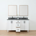 
                  
                    Bridgeport 60" Satin White Bathroom Vanity, Double Sink
                  
                