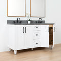 
                  
                    Bridgeport 60" Satin White Bathroom Vanity, Double Sink
                  
                
