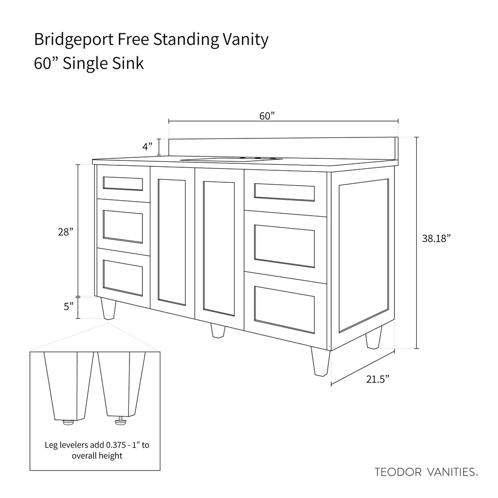 
                  
                    Bridgeport 60" Almond Coast Bathroom Vanity
                  
                