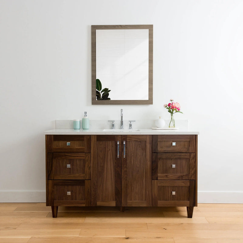 Bridgeport 60" American Black Walnut Bathroom Vanity