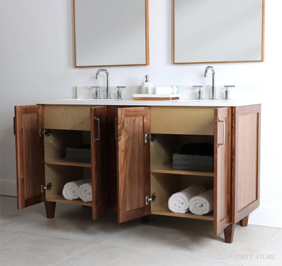 Bridgeport 60", Teodor® American Black Walnut Vanity, Double Sink