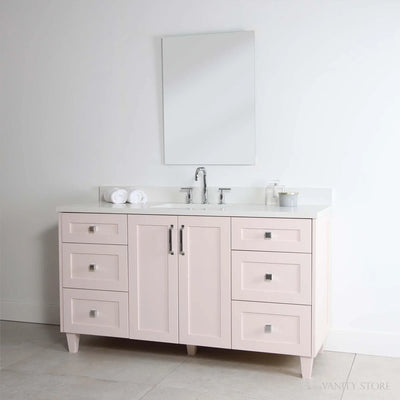 Bridgeport 60" Champagne Pink Bathroom Vanity