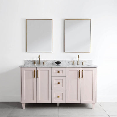 Bridgeport 60", Teodor® Champagne Pink Vanity, Double Sink Teodor Bathroom VanityCanada