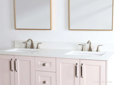 Bridgeport 60" Champagne Pink Bathroom Vanity, Double Sink