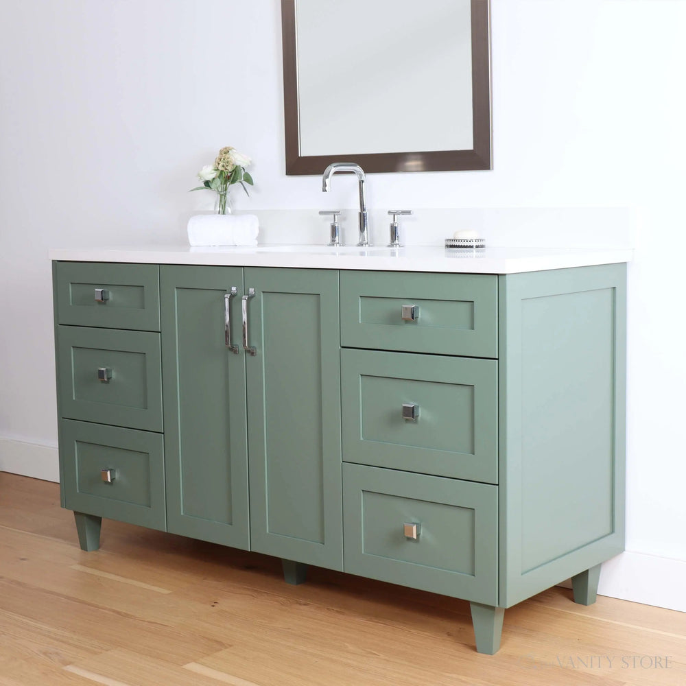 
                  
                    Bridgeport 60" Sage Green Bathroom Vanity
                  
                