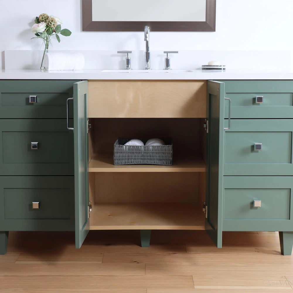 
                  
                    Bridgeport 60" Sage Green Bathroom Vanity
                  
                