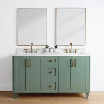 Bridgeport 60", Teodor® Sage Green Vanity, Double Sink Teodor Bathroom VanityCanada