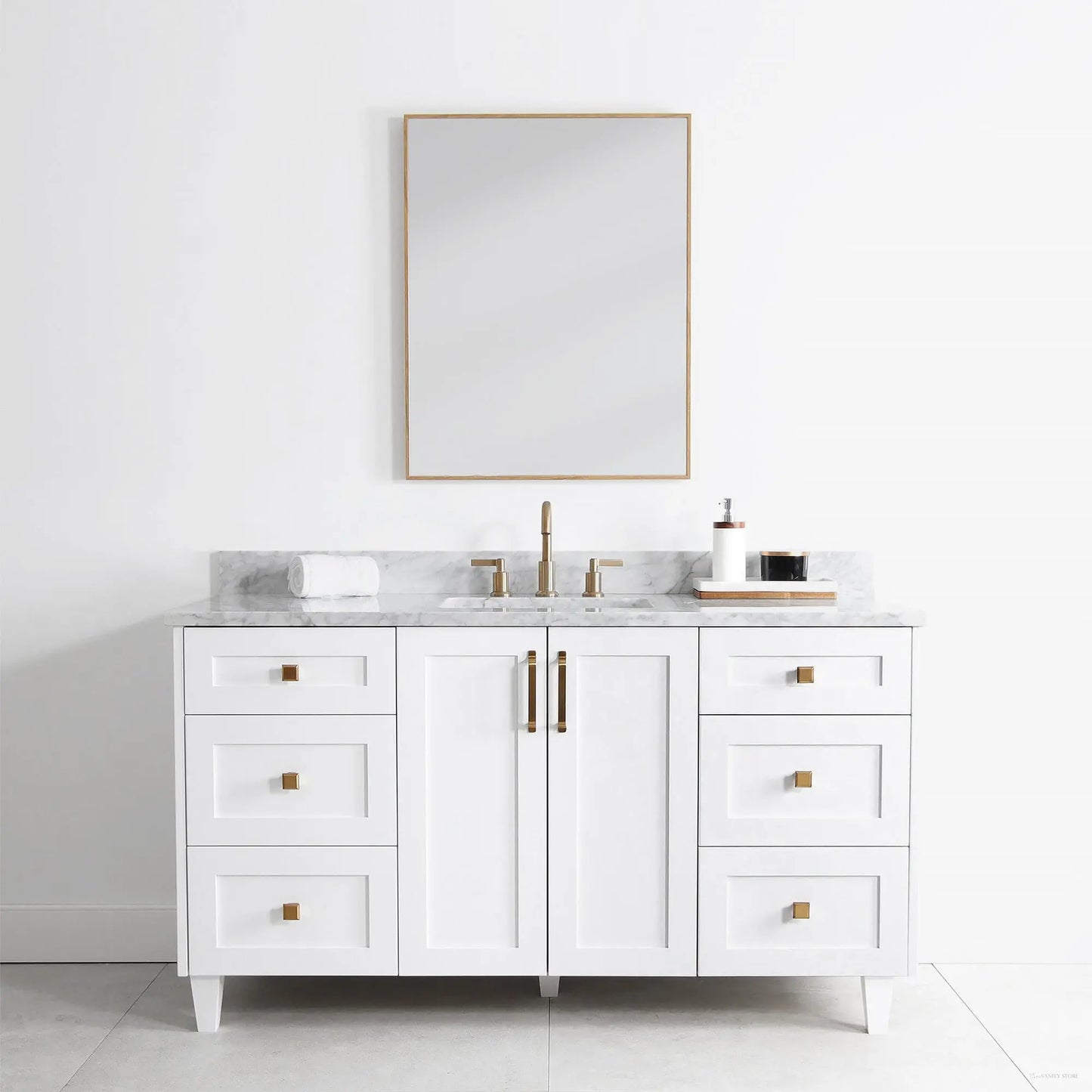 Bridgeport 60", Teodor® Satin White Vanity Teodor