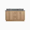 
                  
                    Bridgeport 60" White Oak Bathroom Vanity, Double Sink
                  
                