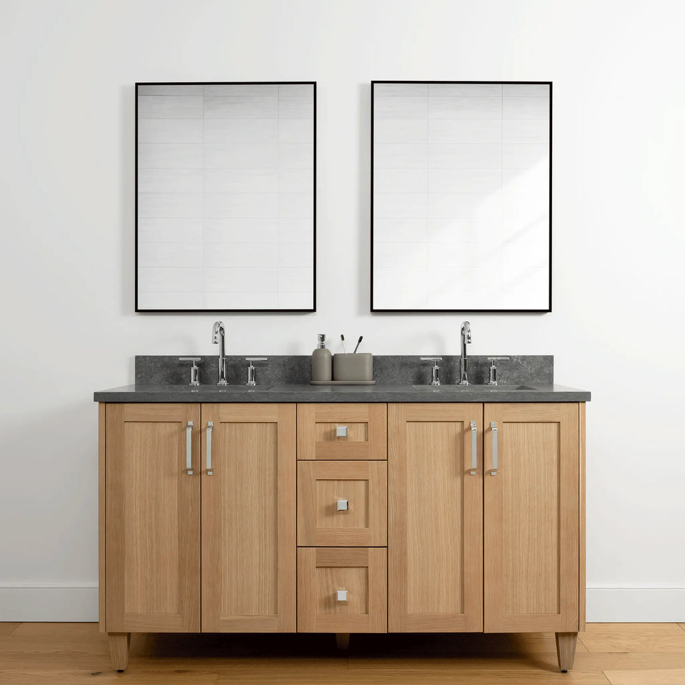 
                  
                    Bridgeport 60", Teodor® White Oak Vanity, Double Sink Teodor Bathroom VanityCanada
                  
                