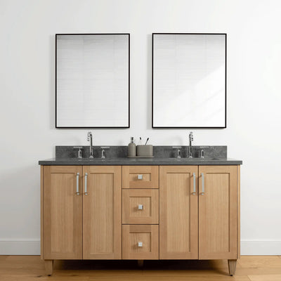 Bridgeport 60", Teodor® White Oak Vanity, Double Sink Teodor Bathroom VanityCanada