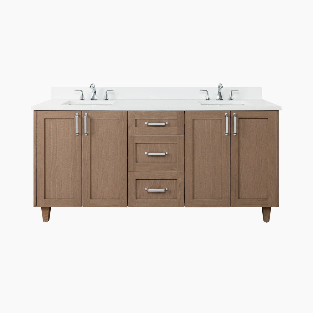 Bridgeport 72" Almond Coast Bathroom Vanity, Double Sink - Teodor ...