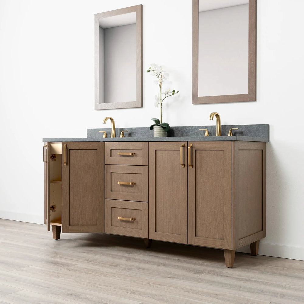 Bridgeport 72" Almond Coast Bathroom Vanity, Double Sink - Teodor ...