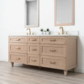 
                  
                    Bridgeport SLIM 72" White Oak Bathroom Vanity, Double Sink - All Drawers Teodor Bathroom Vanity Canada
                  
                