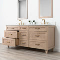 
                  
                    Bridgeport SLIM 72" White Oak Bathroom Vanity, Double Sink - All Drawers Teodor Bathroom Vanity Canada
                  
                