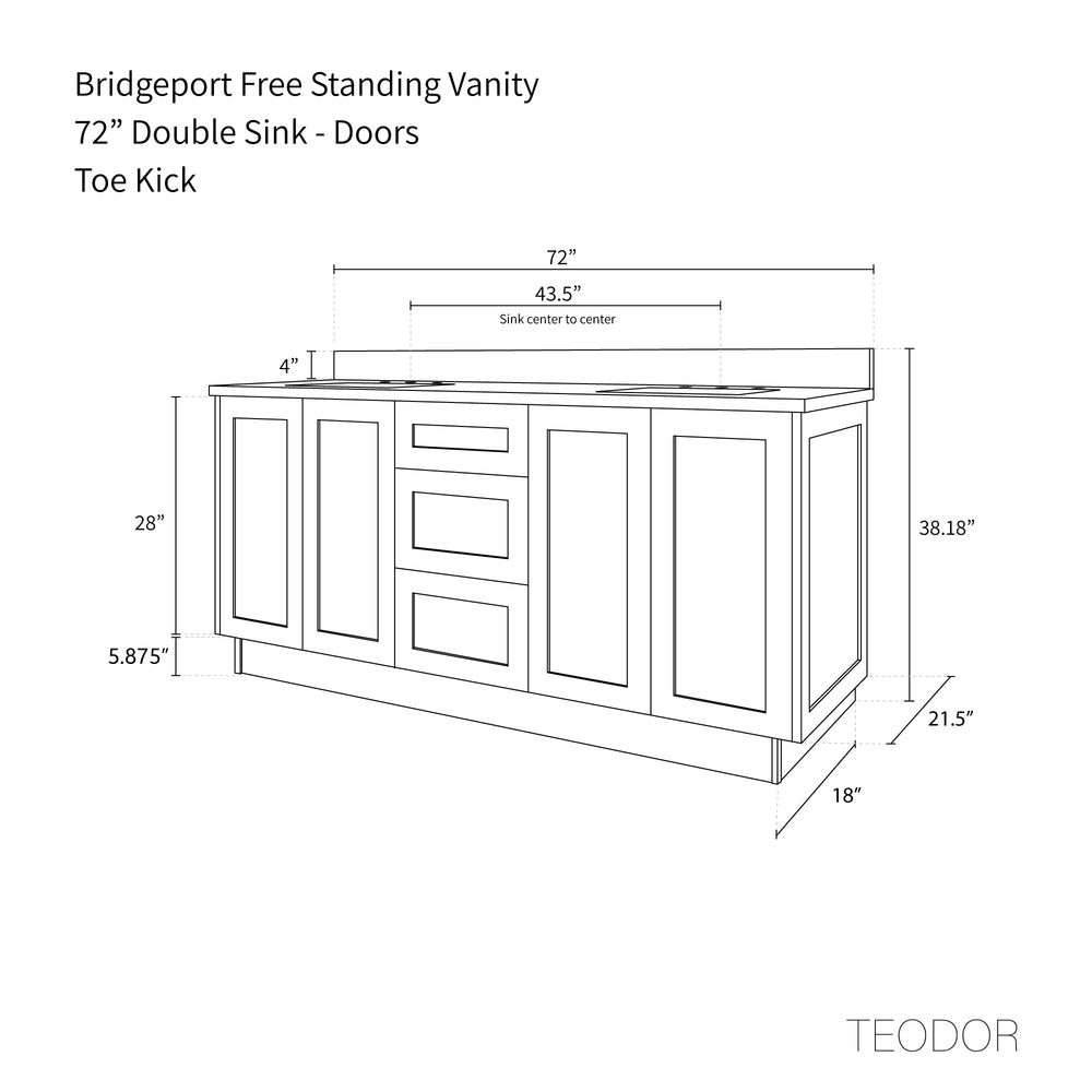 
                  
                    Bridgeport SLIM 72" American Black Walnut Bathroom Vanity, Double Sink Teodor Bathroom Vanity Canada
                  
                