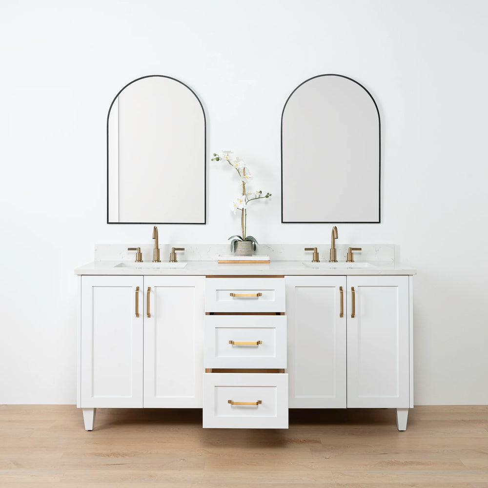 
                  
                    Bridgeport 72" Satin White Bathroom Vanity, Double Sink
                  
                