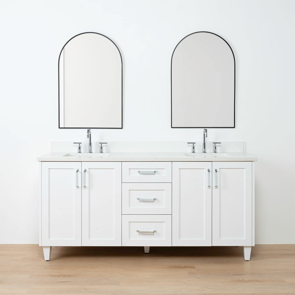 
                  
                    Bridgeport 72" Satin White Bathroom Vanity, Double Sink
                  
                