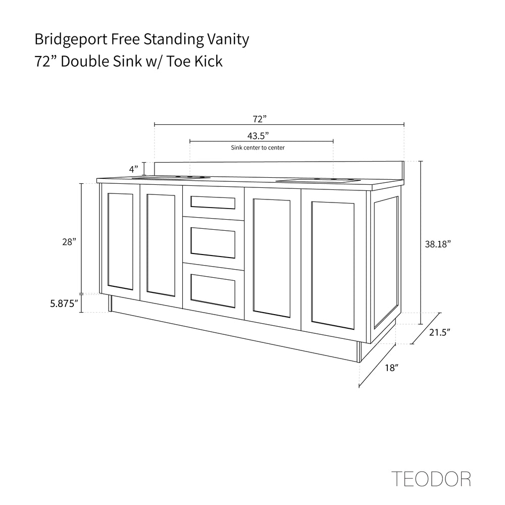 
                  
                    Bridgeport 72" White Oak Bathroom Vanity, Double Sink
                  
                