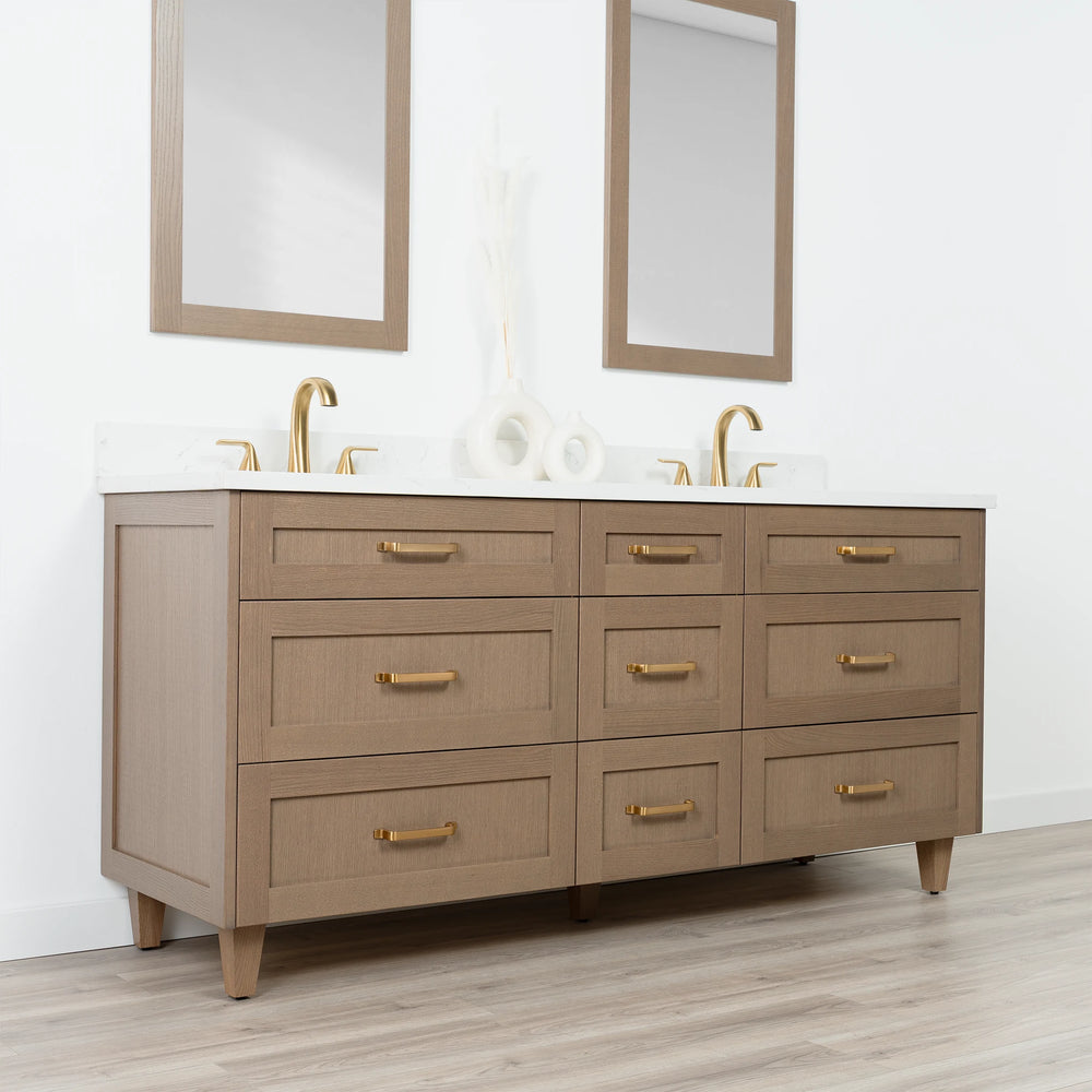 
                  
                    Bridgeport 72" Almond Coast Bathroom Vanity, Double Sink - All Drawers
                  
                