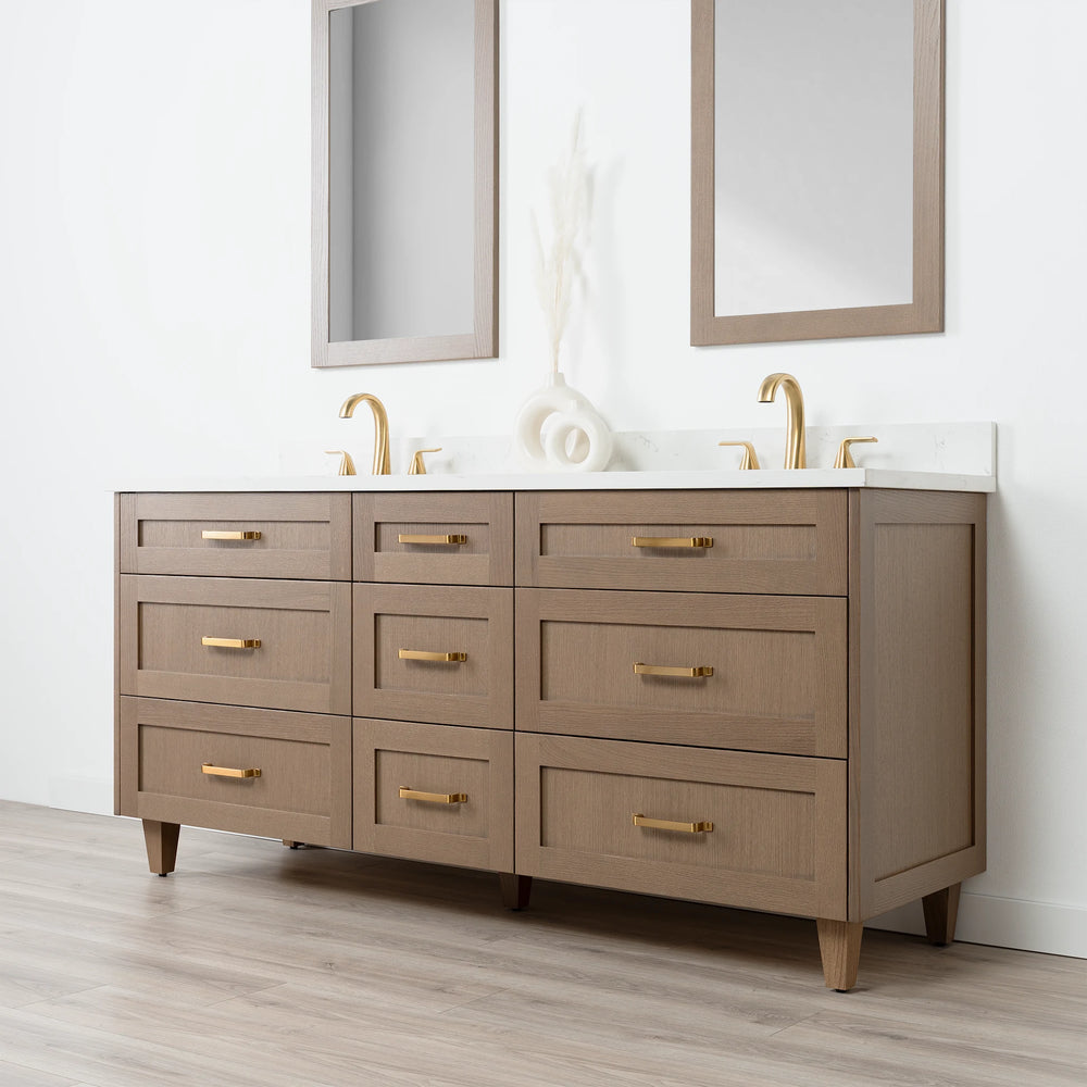 
                  
                    Bridgeport 72" Almond Coast Bathroom Vanity, Double Sink - All Drawers
                  
                
