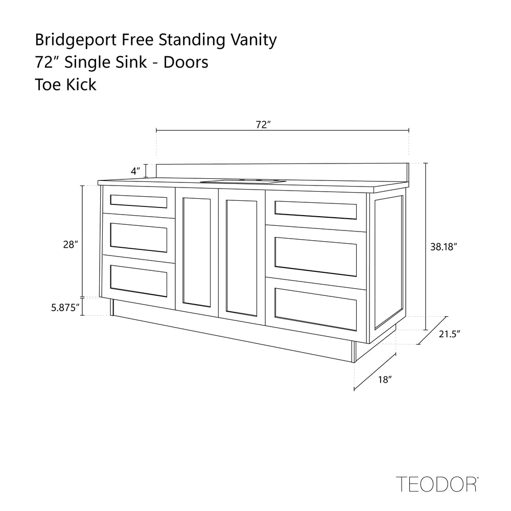 
                  
                    Bridgeport SLIM 72" American Black Walnut Bathroom Vanity Teodor Bathroom Vanity Canada
                  
                