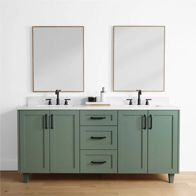 Bridgeport 72", Teodor® Sage Green Vanity, Double Sink Teodor Bathroom VanityCanada