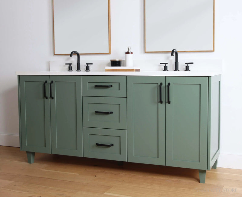 Bridgeport 72", Teodor® Sage Green Vanity, Double Sink