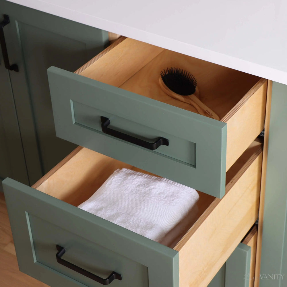 
                  
                    Bridgeport 72" Sage Green Bathroom Vanity, Double Sink
                  
                
