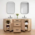 
                  
                    Bridgeport 72" White Oak Bathroom Vanity, Double Sink
                  
                