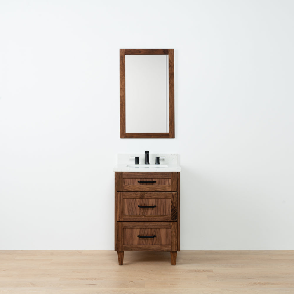 Bridgeport 24" American Black Walnut Bathroom Vanity