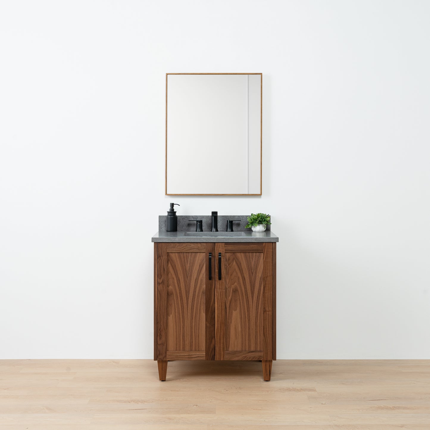 Bridgeport 30" American Black Walnut Bathroom Vanity w/ Doors