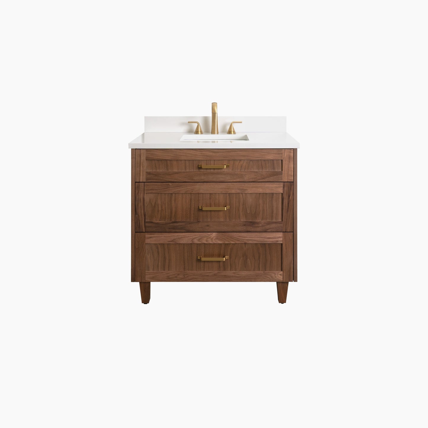 Bridgeport SLIM 36" American Black Walnut Bathroom Vanity - All Drawers Teodor Bathroom Vanity Canada