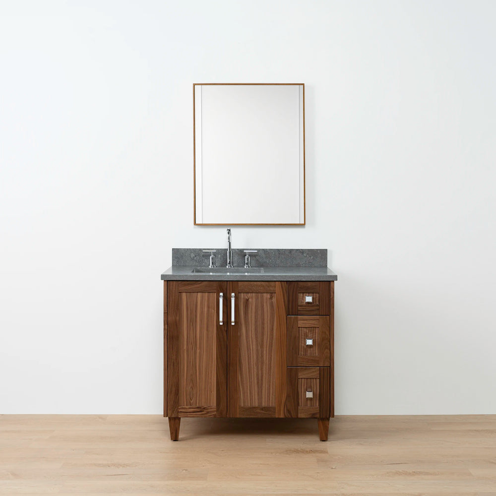 
                  
                    Bridgeport 36" American Black Walnut Bathroom Vanity, Left Sink
                  
                