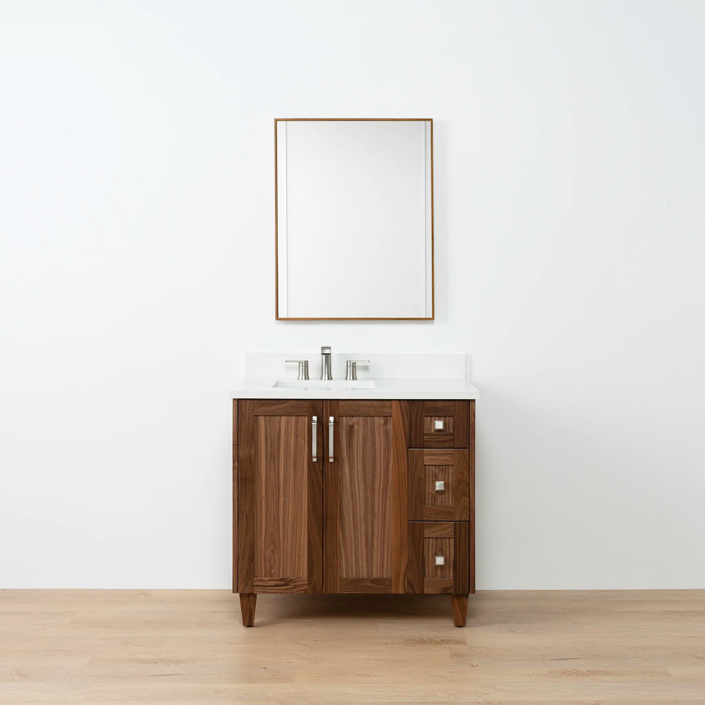 
                  
                    Bridgeport 36" American Black Walnut Bathroom Vanity, Left Sink
                  
                