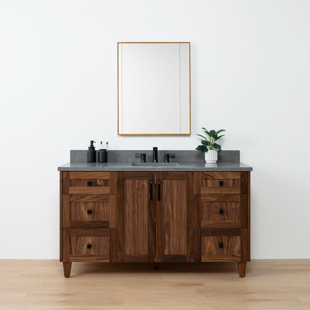 
                  
                    Bridgeport 60" American Black Walnut Bathroom Vanity
                  
                