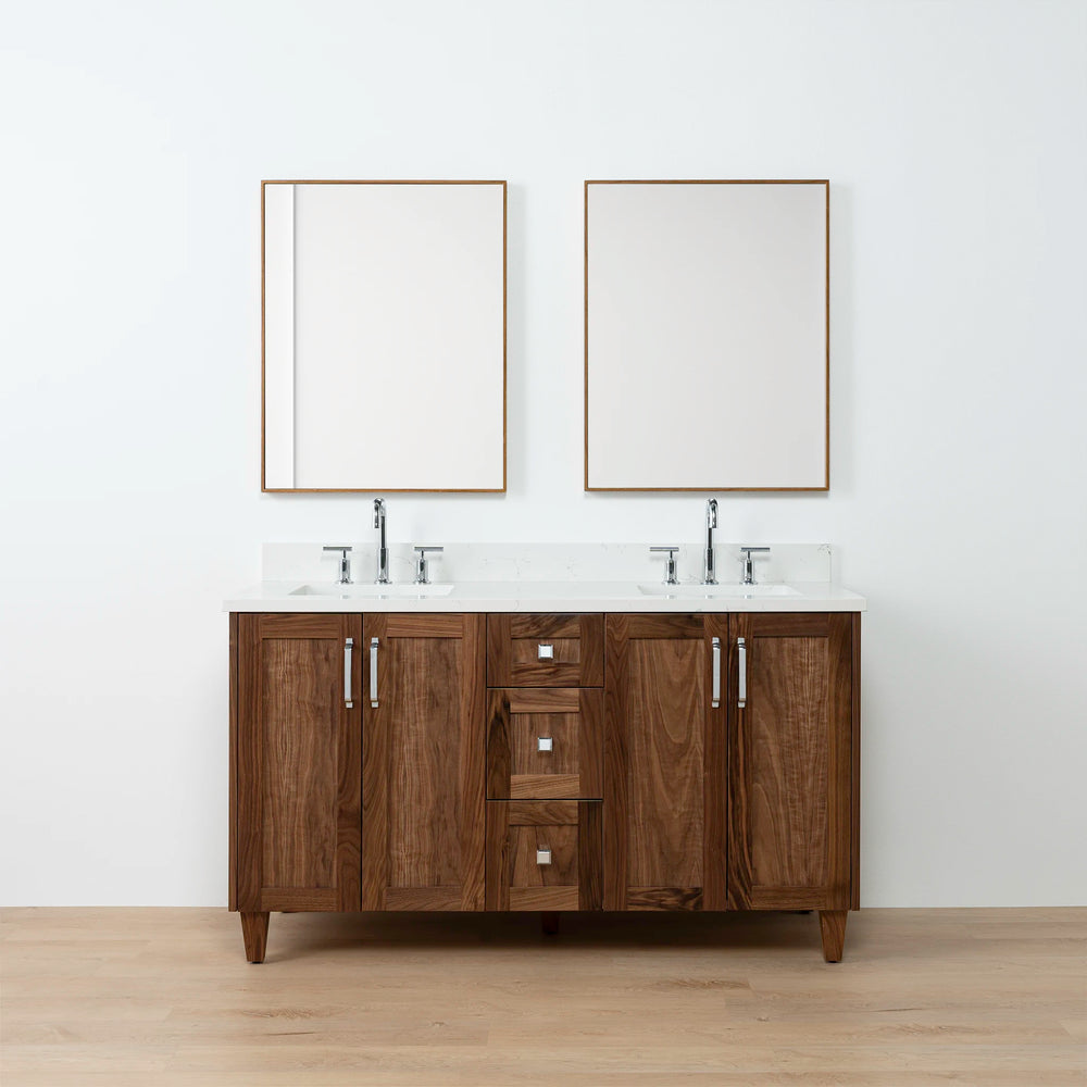 
                  
                    Bridgeport 60" American Black Walnut Bathroom Vanity, Double Sink
                  
                