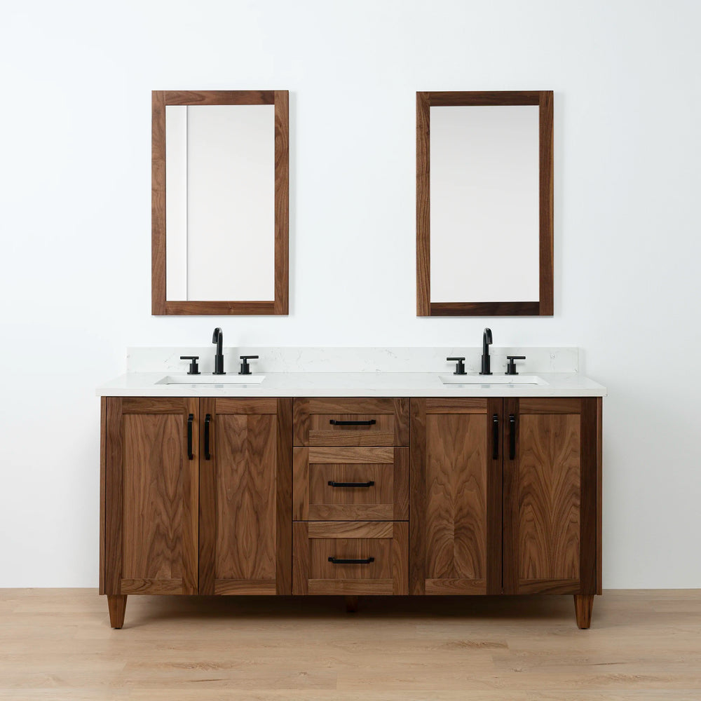 
                  
                    Bridgeport 72" American Black Walnut Bathroom Vanity, Double Sink
                  
                