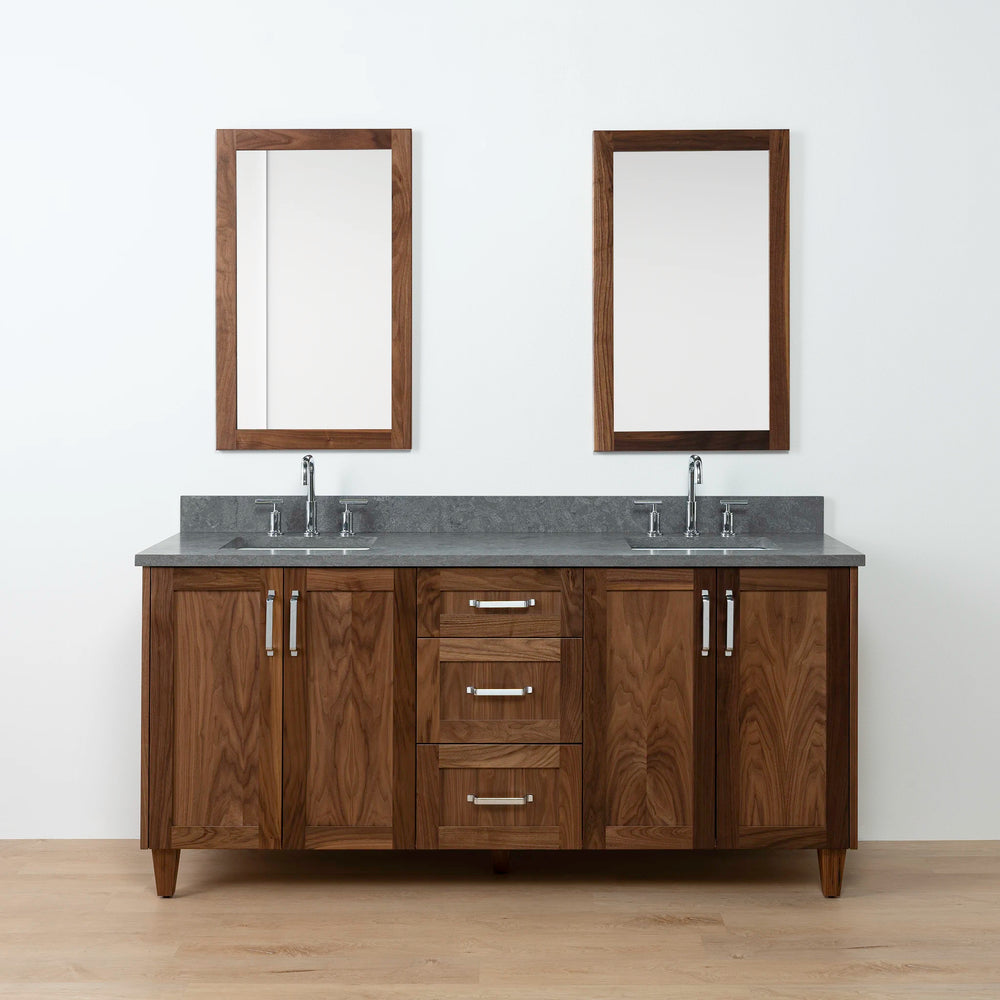 
                  
                    Bridgeport 72" American Black Walnut Bathroom Vanity, Double Sink
                  
                
