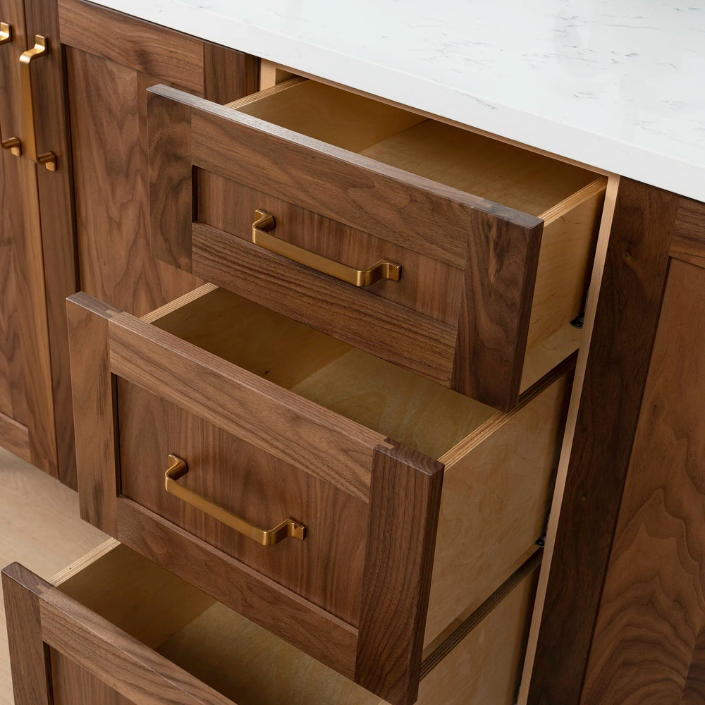 
                  
                    Bridgeport 72" American Black Walnut Bathroom Vanity, Double Sink
                  
                