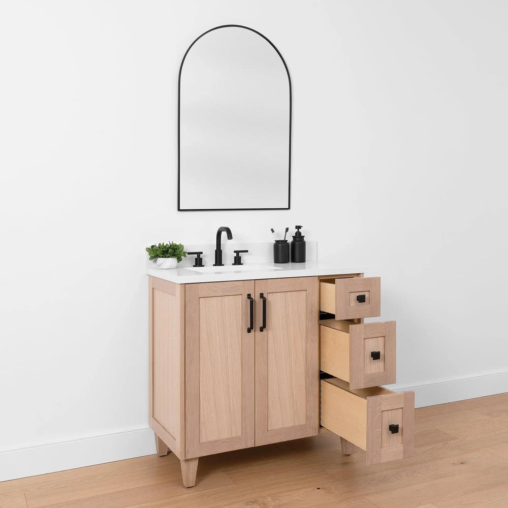
                  
                    Bridgeport SLIM, 36" Teodor® White Oak Vanity, Left Sink Teodor Bathroom VanityCanada
                  
                
