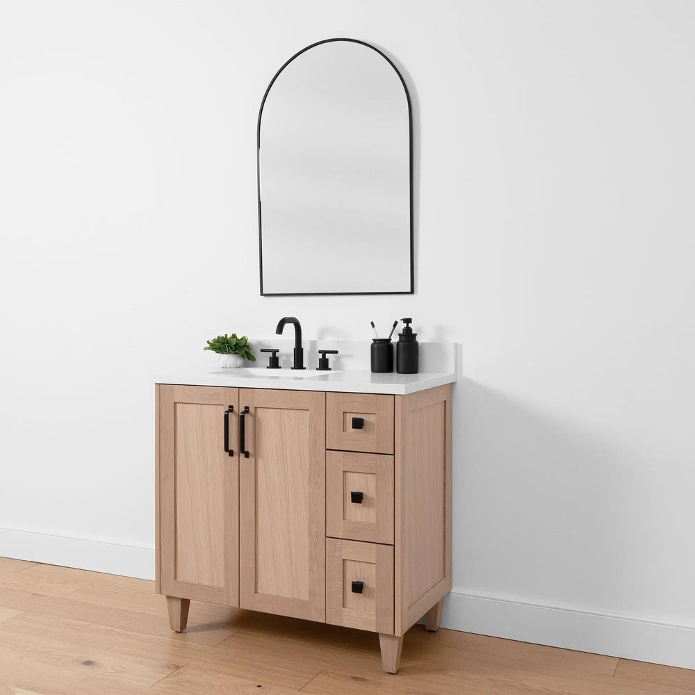 
                  
                    Bridgeport SLIM, 36" Teodor® White Oak Vanity, Left Sink Teodor Bathroom VanityCanada
                  
                