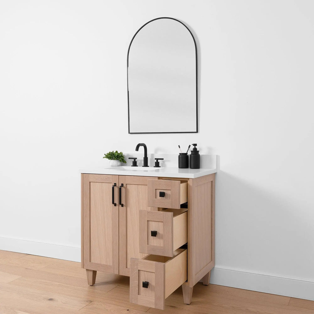 
                  
                    Bridgeport SLIM, 36" Teodor® White Oak Vanity, Left Sink Teodor Bathroom VanityCanada
                  
                